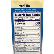 Load image into Gallery viewer, Blue Diamond Almond Breeze Almond Milk Vanilla 946ML (NOT UNSWEETENED)