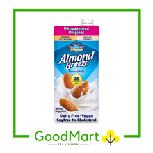 Load image into Gallery viewer, Blue Diamond Almond Breeze Almond Milk Unsweetened Original 946ML