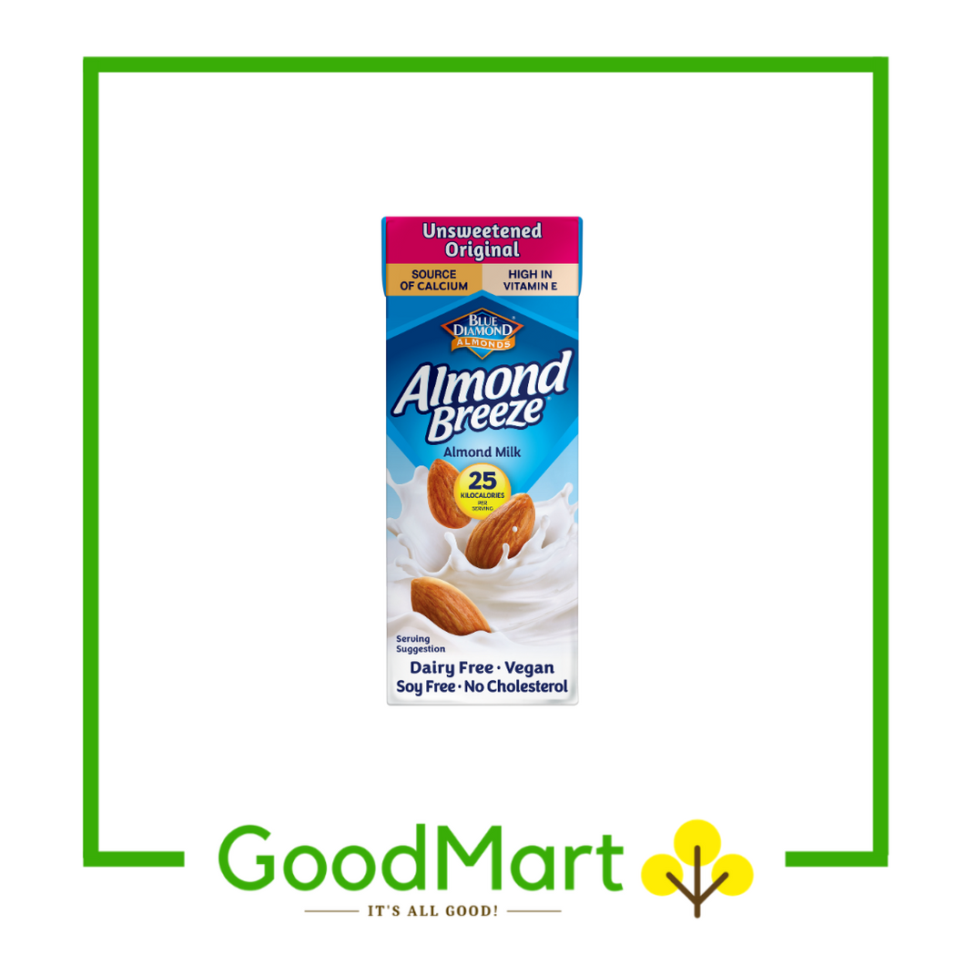 Blue Diamond Almond Breeze Almond Milk Unsweetened Original 180ML