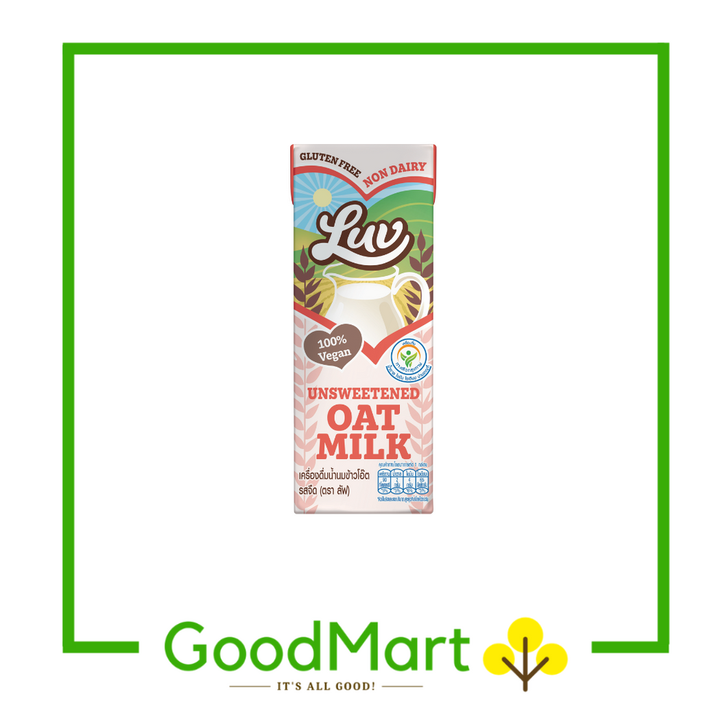 Luv 100% Vegan Oat Milk Unsweetened 180ml