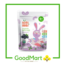 Load image into Gallery viewer, Nobi Nobi Organic Rice Puff Blueberry 40g (Healthy Baby Snack)
