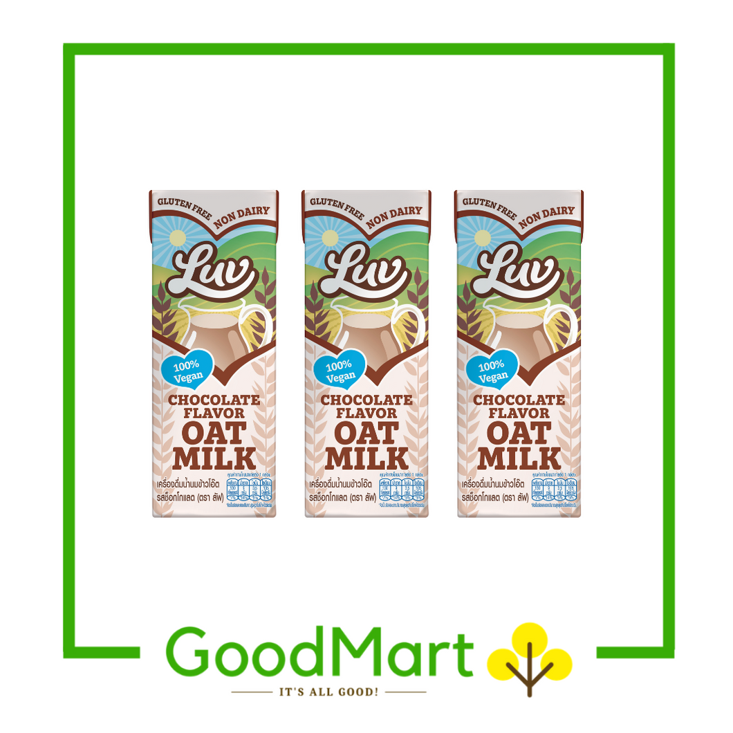 Luv 100% Vegan Oat Milk Chocolate 180ml x 3