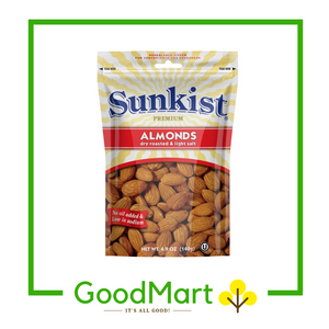 Sunkist Dry Roasted & Light Salt Almonds 140g