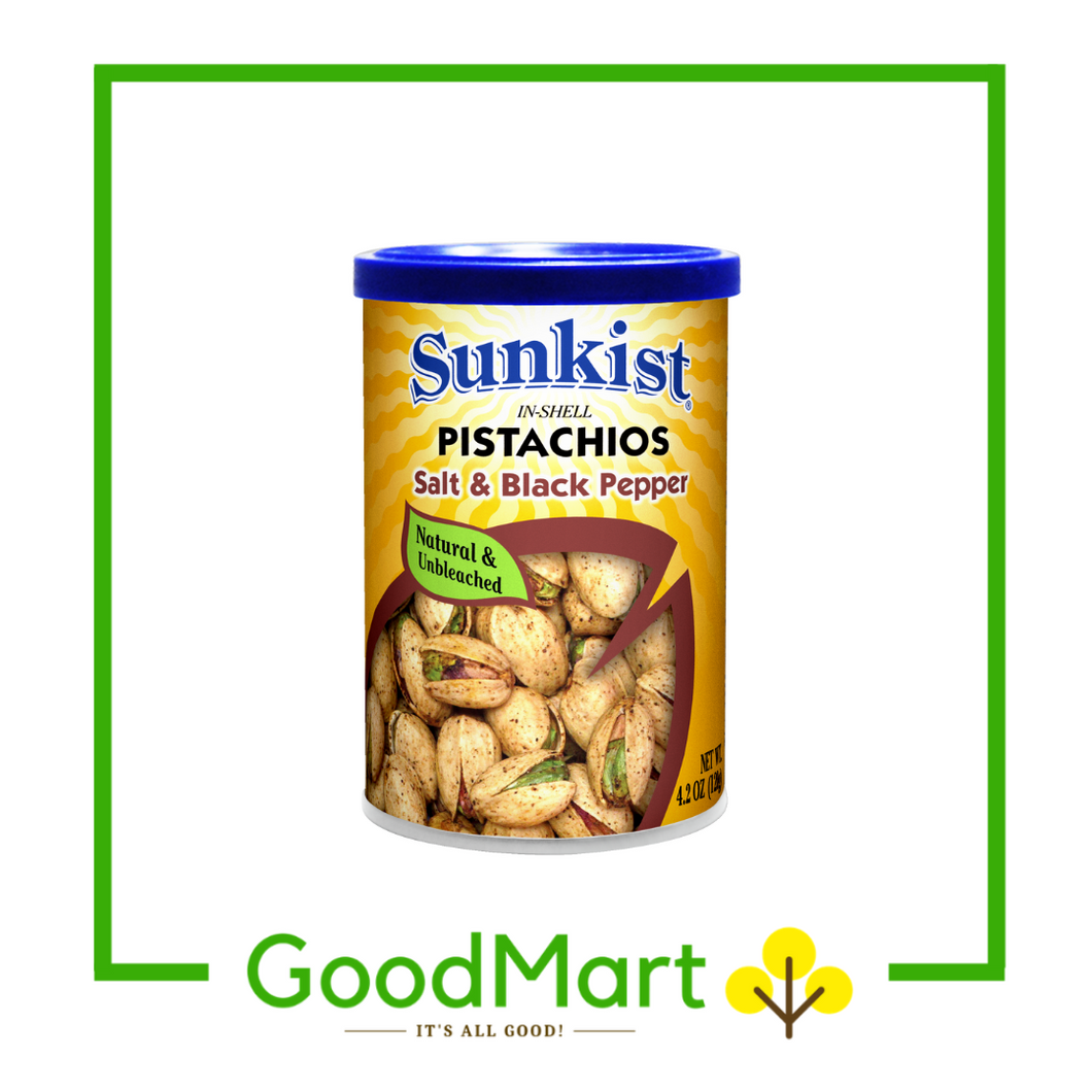 Sunkist Salt & Pepper Pistachios In Shell 120g (in can)